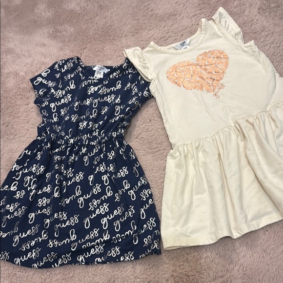 Guess Blue and White Peplum Sundress Sleeveless Casual - Picture 1 of 5